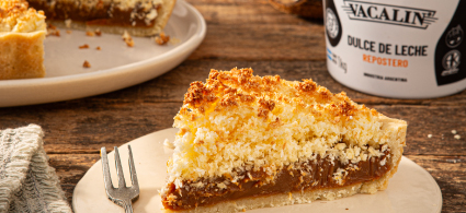 Tarta de dulce de leche y coco