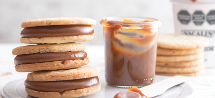 Alfajores Sablé de Almendras con Dulce de Leche