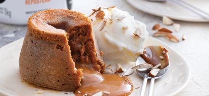 Volcán de dulce de leche