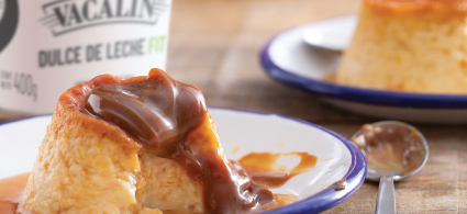Flan Ligero con Dulce de Leche Light