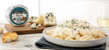 Pasta con queso azul