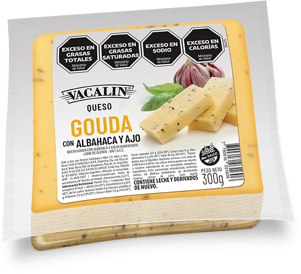 Quesos Gouda con Albahaca y Ajo