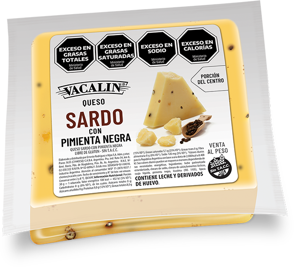 Quesos Sardo con Pimienta